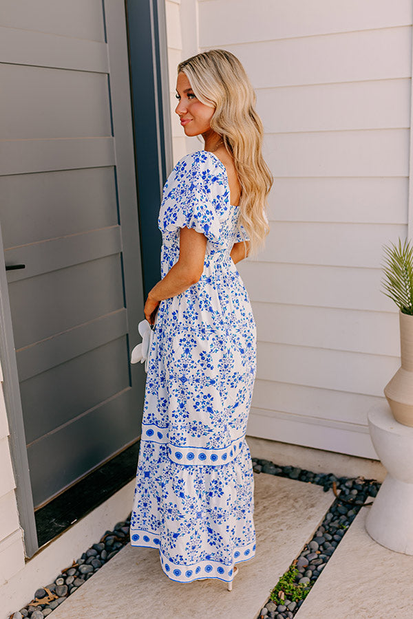 Courtyard Charm Floral Maxi Dress