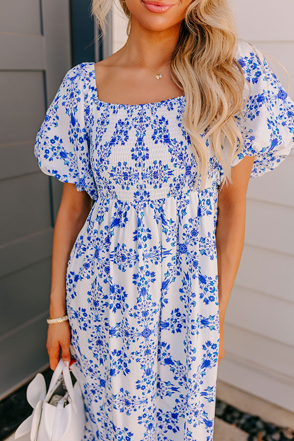 Courtyard Charm Floral Maxi Dress