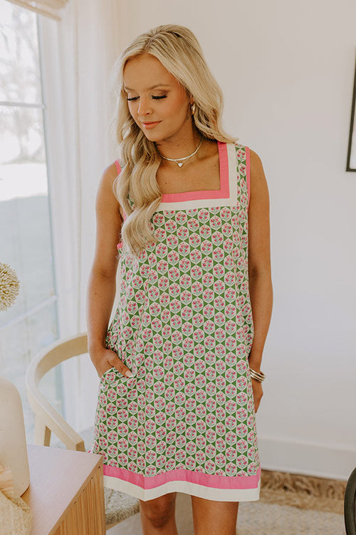 Sunkissed Moment Floral Mini Dress in Olive