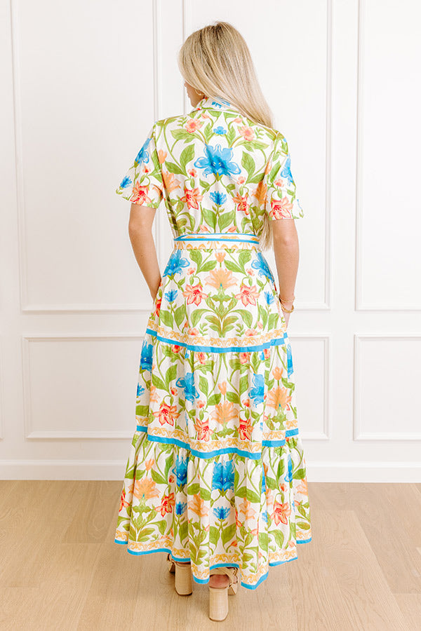 Blossom Avenue Button Down Midi Dress