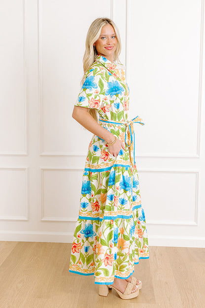 Blossom Avenue Button Down Midi Dress
