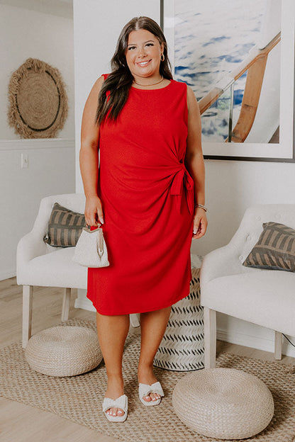 Block Party Chic Front Tie Mini Dress Curves