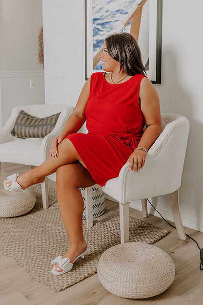 Block Party Chic Front Tie Mini Dress Curves