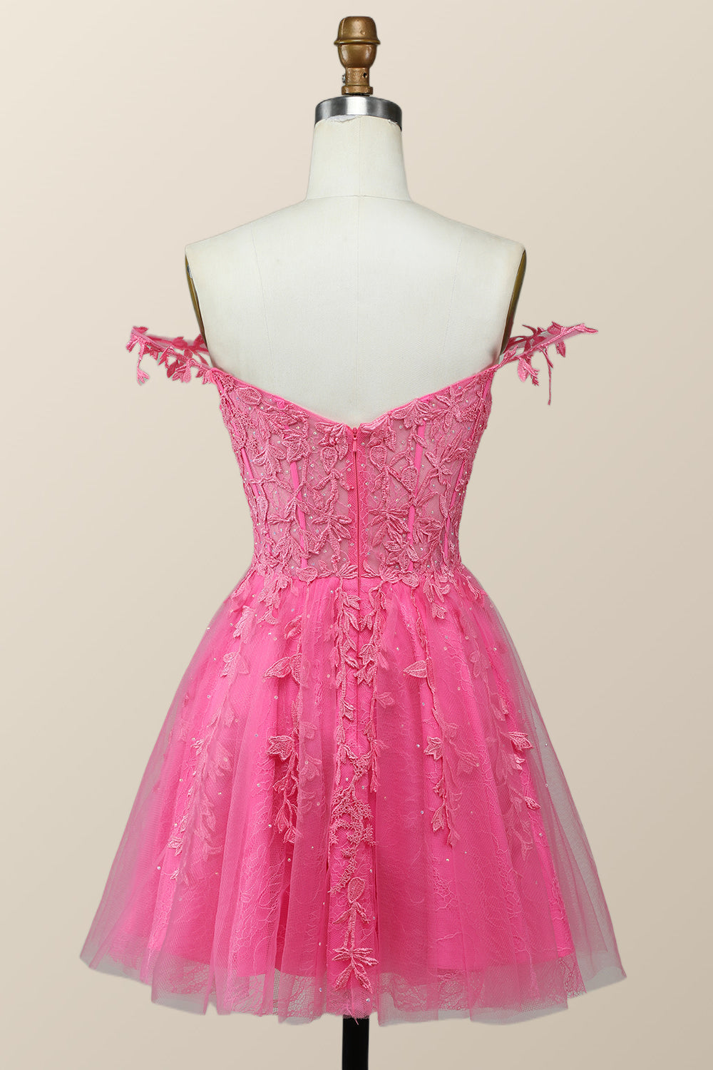 Navy Blue A-line Lace Appliques Short Homecoming Dress