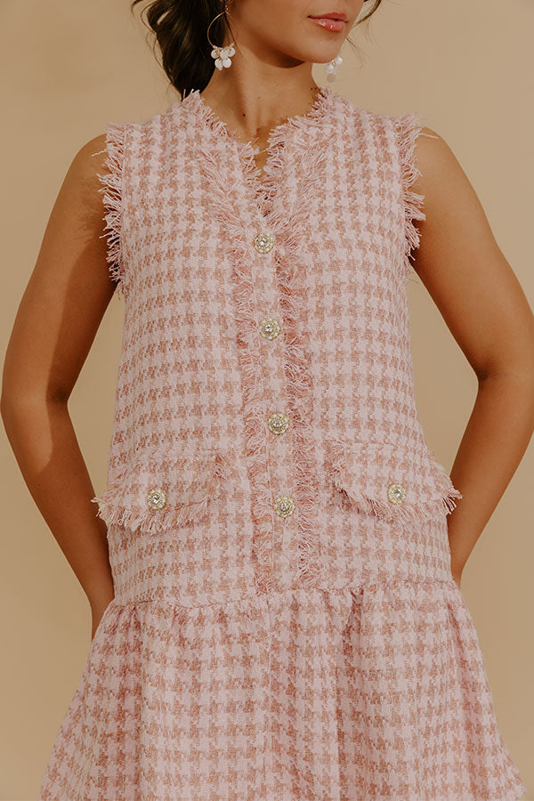 Grace and Poise Tweed Knit Mini Dress