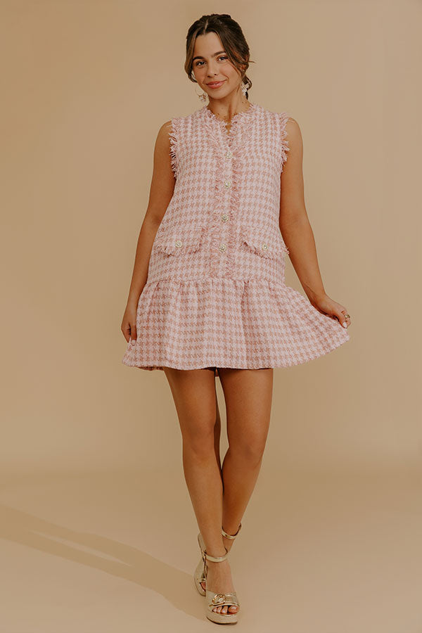 Grace and Poise Tweed Knit Mini Dress