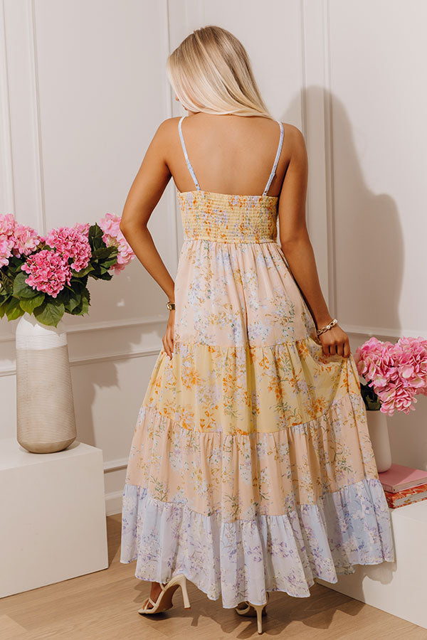 Petals and Promises Floral Tiered Maxi Dress