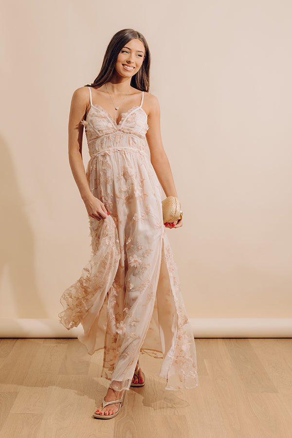 First Impression Embroidered Maxi Dress