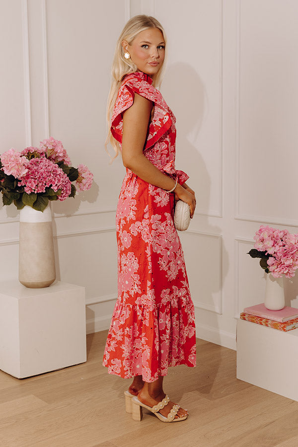Floral Keepsake Eyelet Midi Dress