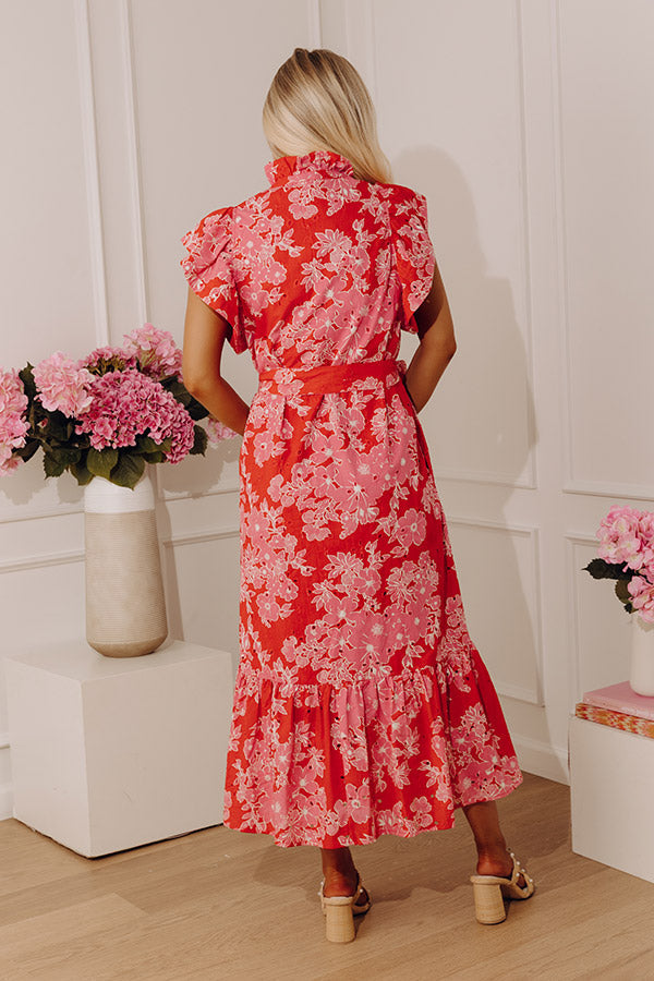 Floral Keepsake Eyelet Midi Dress