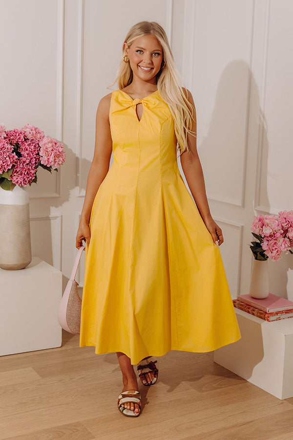 Sunlit Ease Poplin Midi Dress