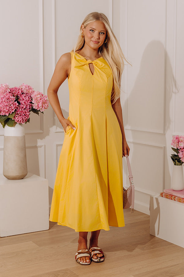 Sunlit Ease Poplin Midi Dress