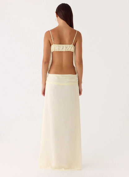 Citrus Kiss Maxi Dress - Baby Yellow