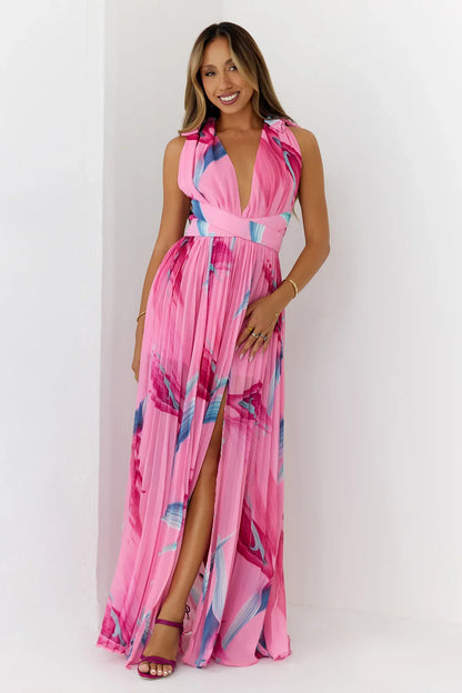 Attention Is Yours Maxi Dress Pink