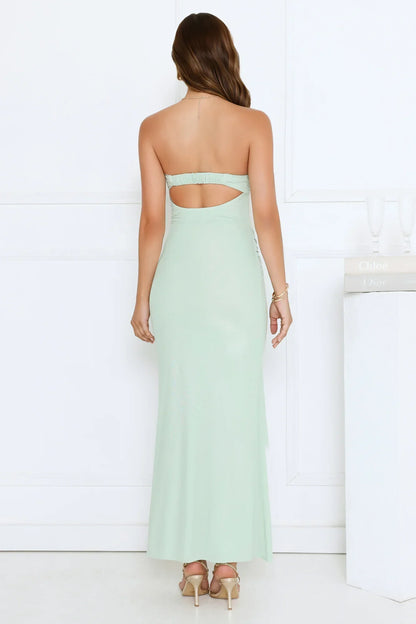 Can’t Get Enough Strapless Maxi Dress Sage