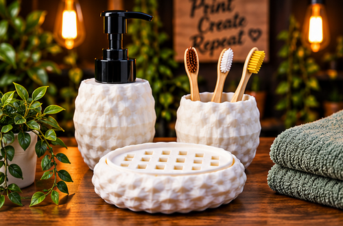 3D Printed Bathroom Set