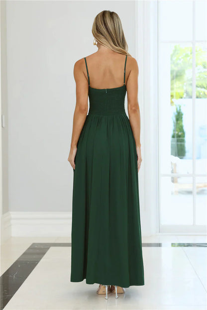 Dance Under Rain Maxi Dress Emerald