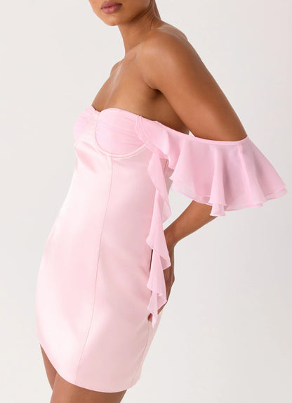 Bex Strapless Mini Dress - Pink
