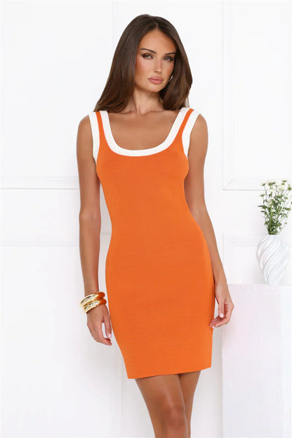 Beach Club Vibes Mini Dress Orange