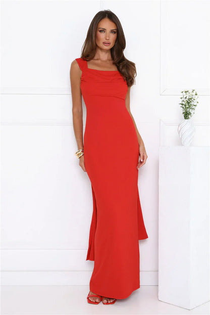 Crimson Crush Maxi Dress Red