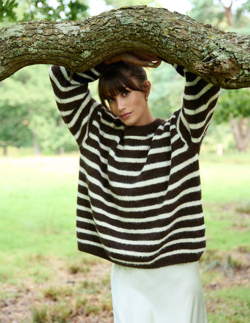 Soft Knit Round Neck Stripe Jumper