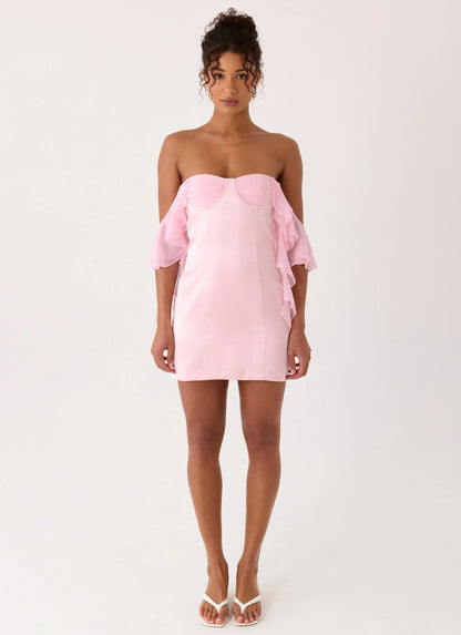 Bex Strapless Mini Dress - Pink