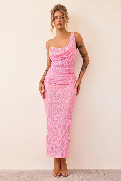 Spotlight Lace Maxi Dress - Pink