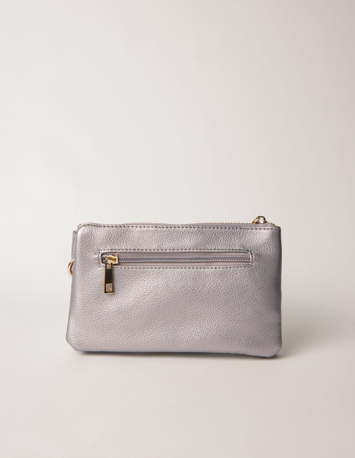 Detailed Zip Up Purse With Detachable Strap
