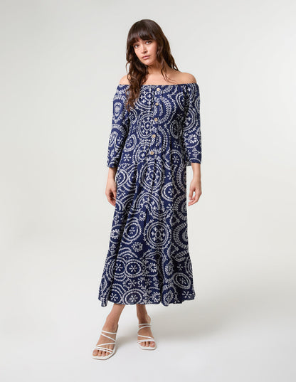 Bardot Coconut Button Maxi Dress