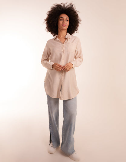 Linen Button Front Shirt