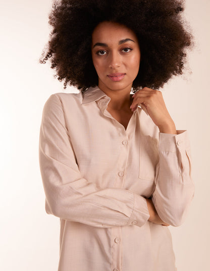 Linen Button Front Shirt