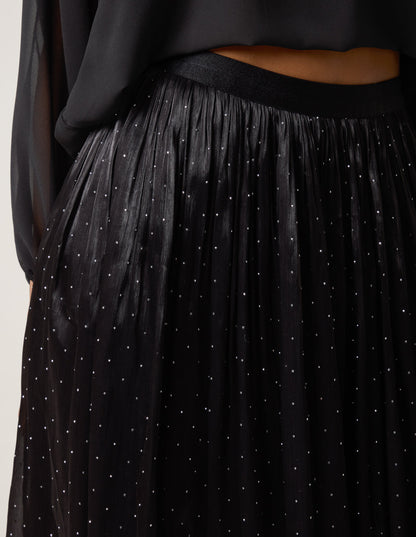 Shimmery Stud Detailed Tulle Skirt