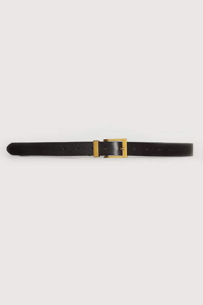 GENUINE LEATHER SQUARE BUCKLE BELT
