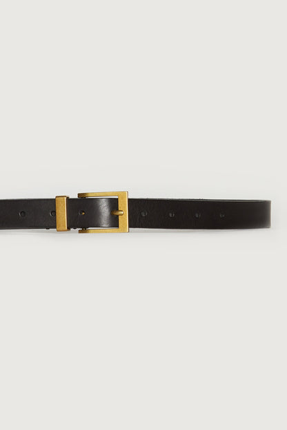 GENUINE LEATHER SQUARE BUCKLE BELT
