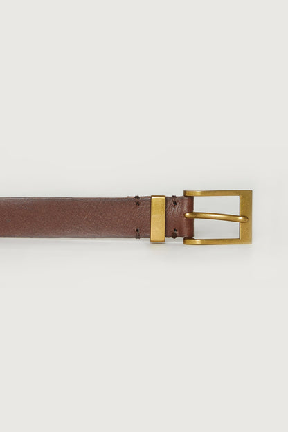 GENUINE LEATHER SQUARE BUCKLE BELT