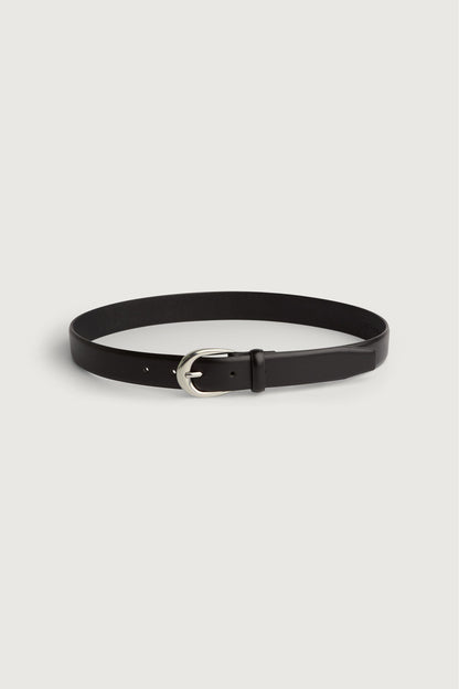 GENUINE LEATHER BRUSHED METAL BELT