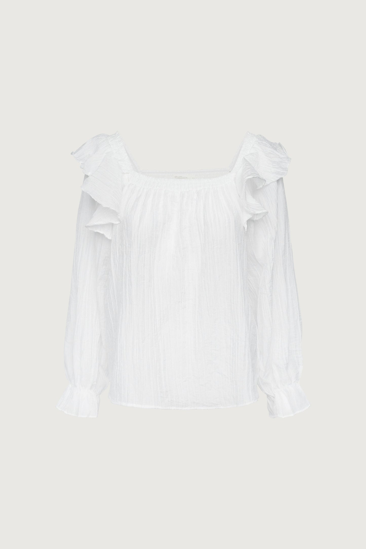 LONG SLEEVE RUFFLED BLOUSE