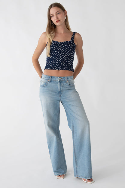 FLORAL BUSTIER TOP
