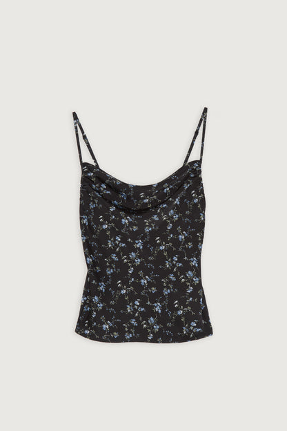 FLORAL SATIN TANK TOP