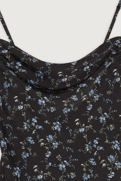 FLORAL SATIN TANK TOP