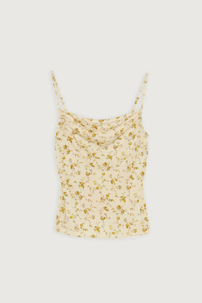 FLORAL SATIN TANK TOP