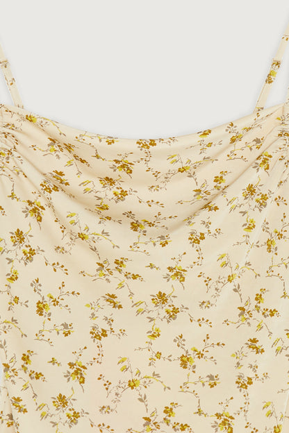 FLORAL SATIN TANK TOP