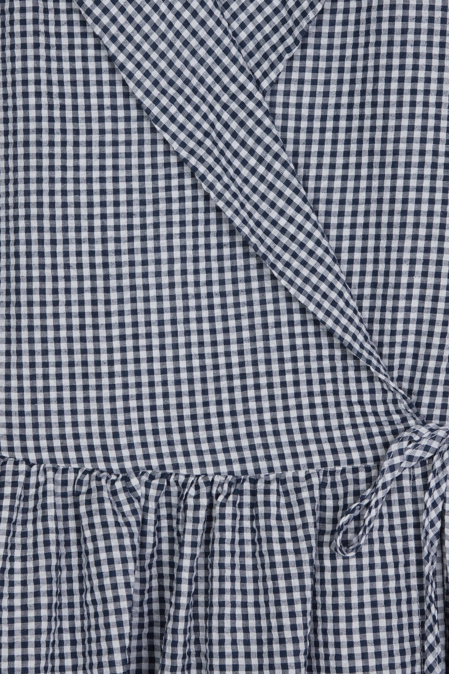GINGHAM WRAP DRESS