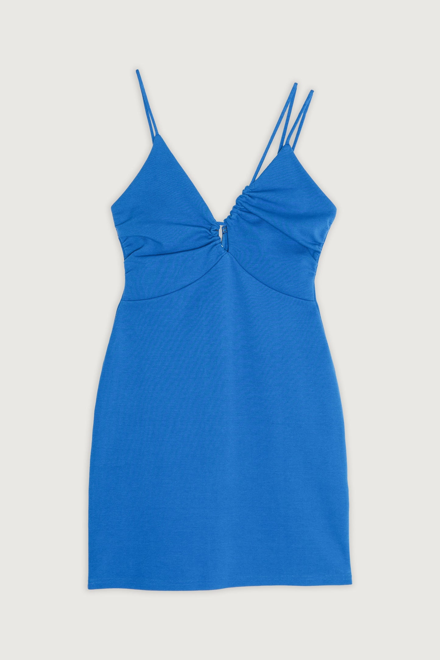 FRONT CUT-OUT PONTE MINI DRESS