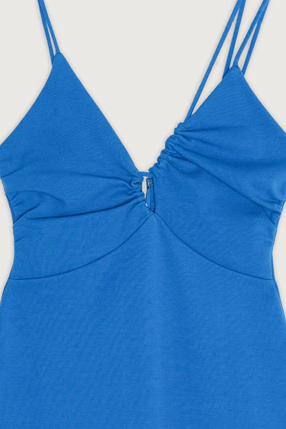 FRONT CUT-OUT PONTE MINI DRESS