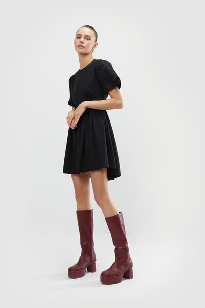 PUFF SLEEVE MINI DRESS