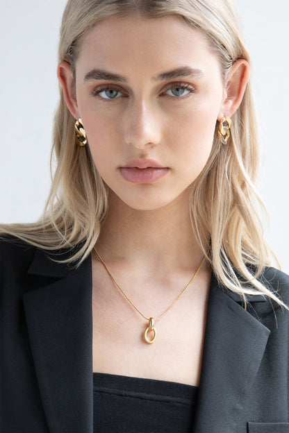 CUBAN LINK DROP EARRING
