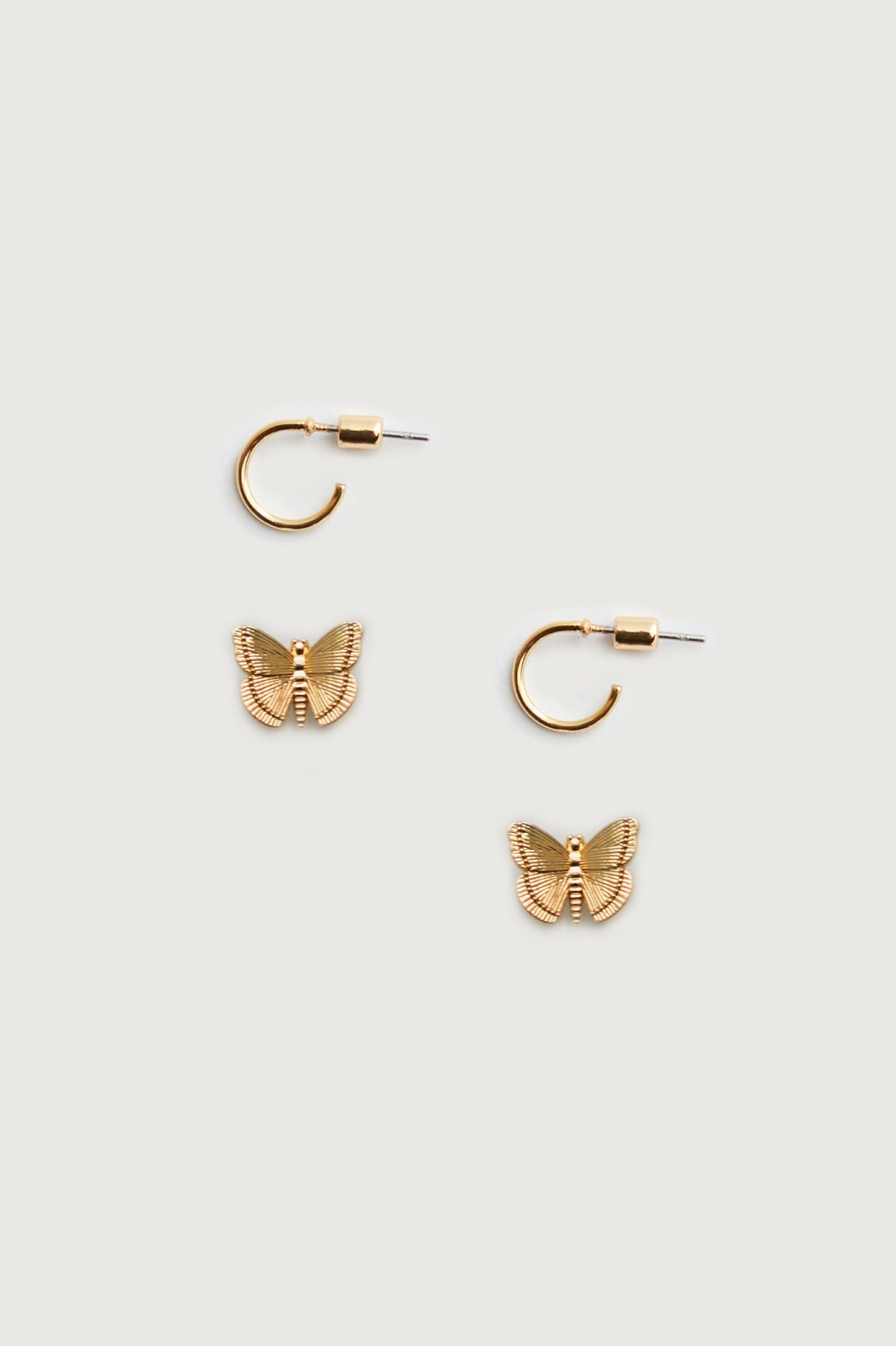 CHARM STUD AND HOOP SET