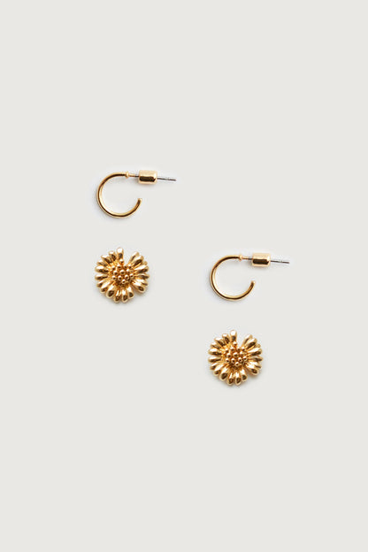 CHARM STUD AND HOOP SET