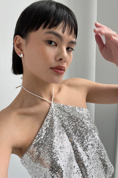 CHARM STUD AND HOOP SET